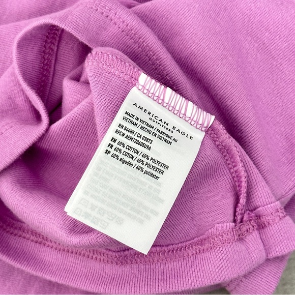 American Eagle T Shirt Cropped Green and Purple - Picture 7 of 10